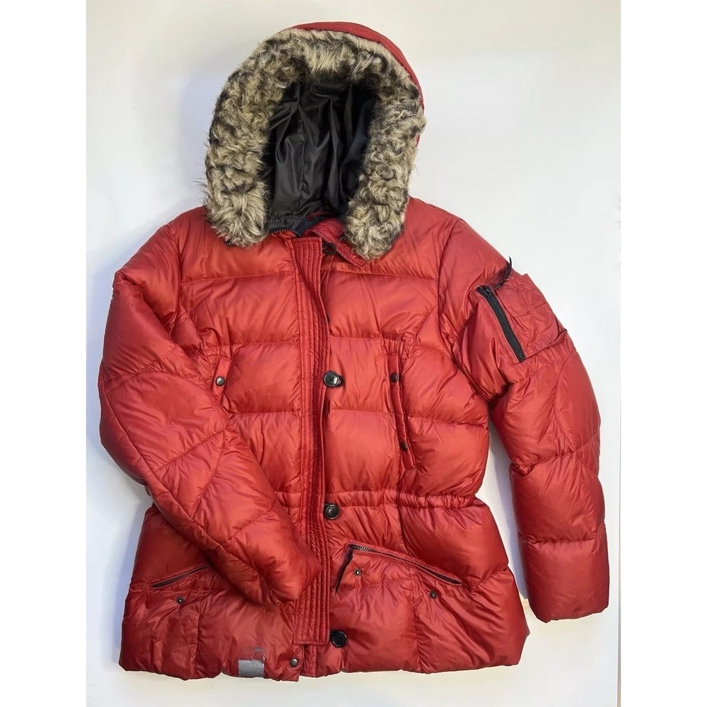 Eddie Bauer Goose Down Bubble Puffer Parka / Faux Fur Hood / Women's XXL